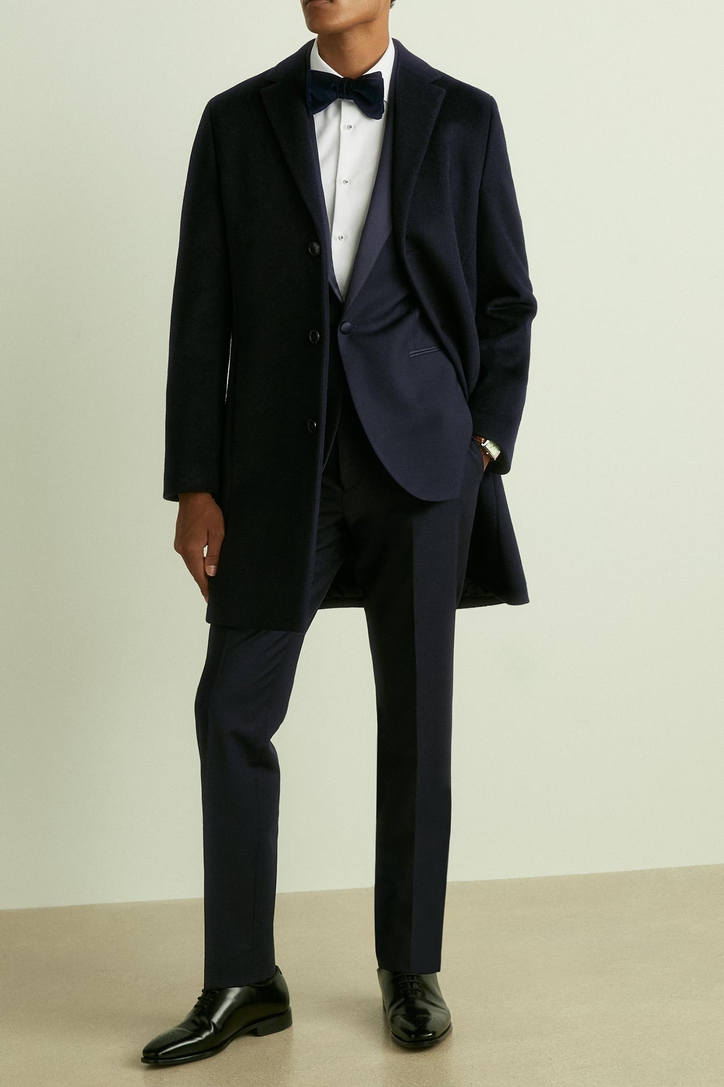 SB 1B SATIN PEAK SLIM TUX JACKET NAVY 1