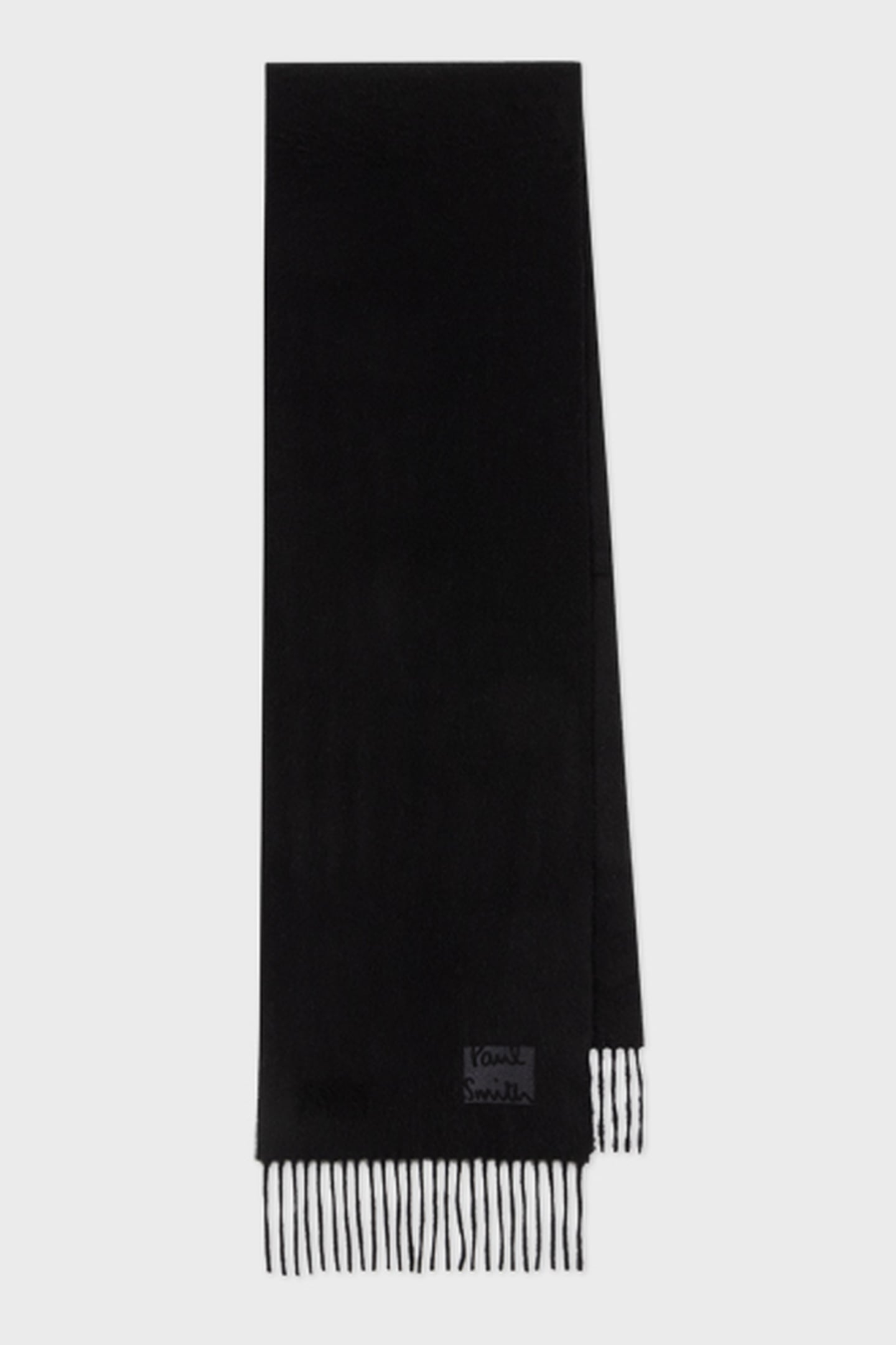 SCARF CASHMERE LOGO BLACK 1