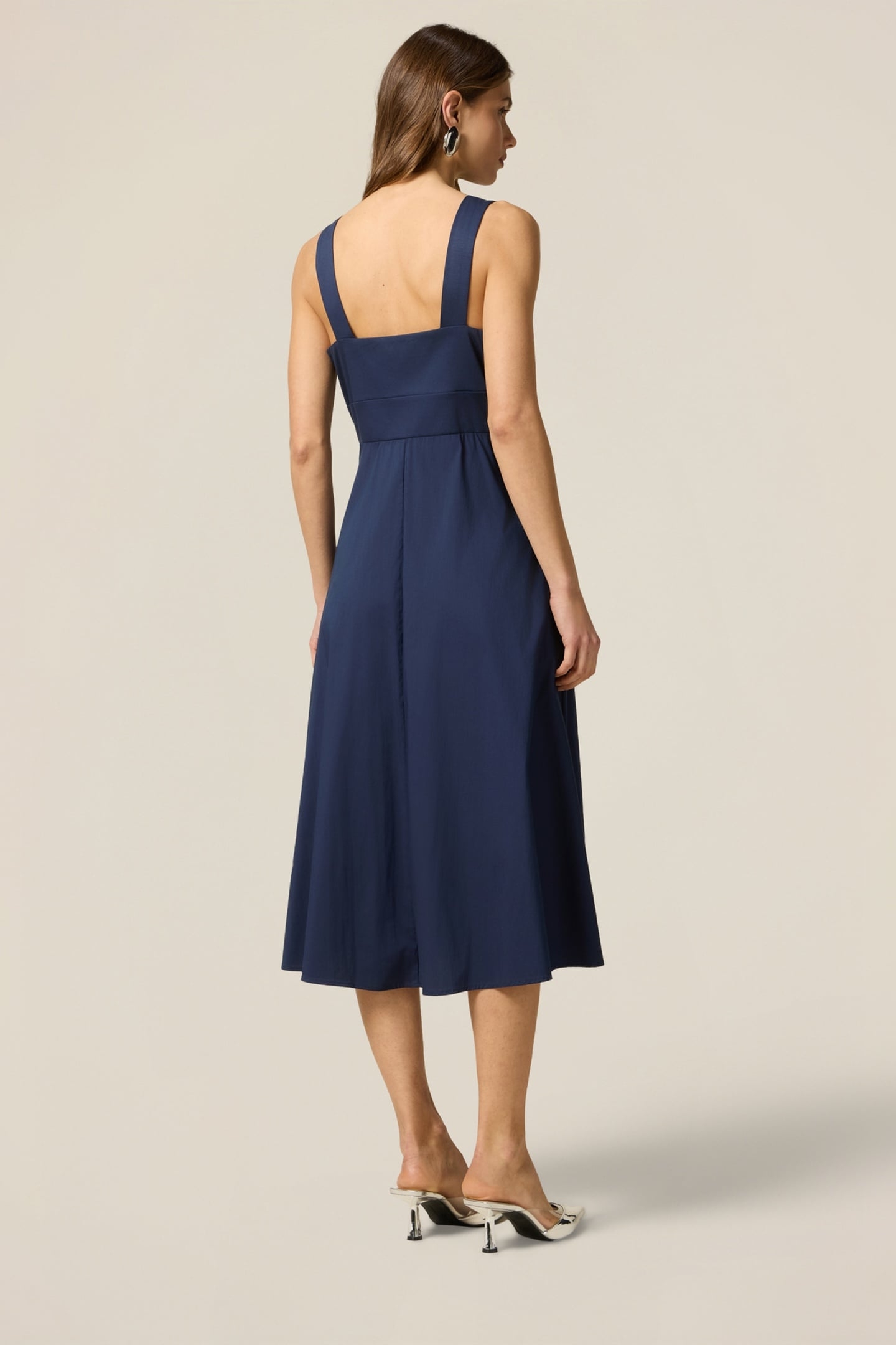 POPLIN DRESS WITH JEWEL PATCH BLUE 3