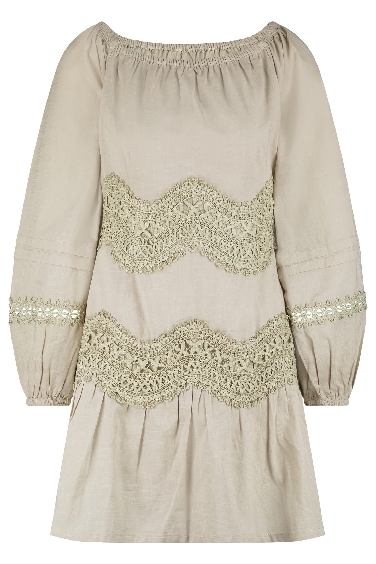 ANINE DRESS GREY BEIGE 1