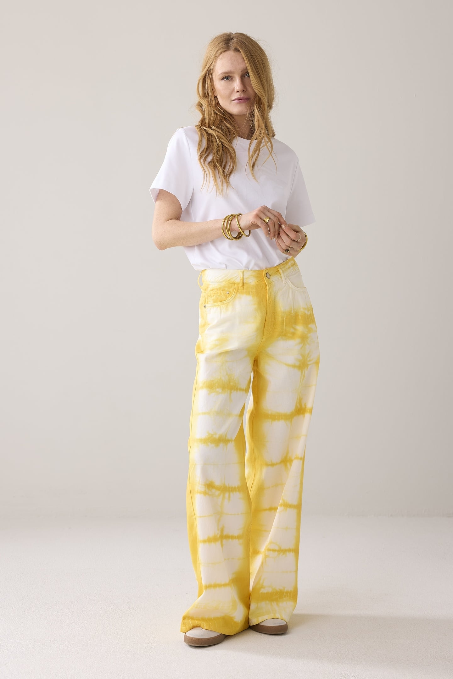 WIDELEG CAVALRY LYOCELL TWILL YELLOW 1