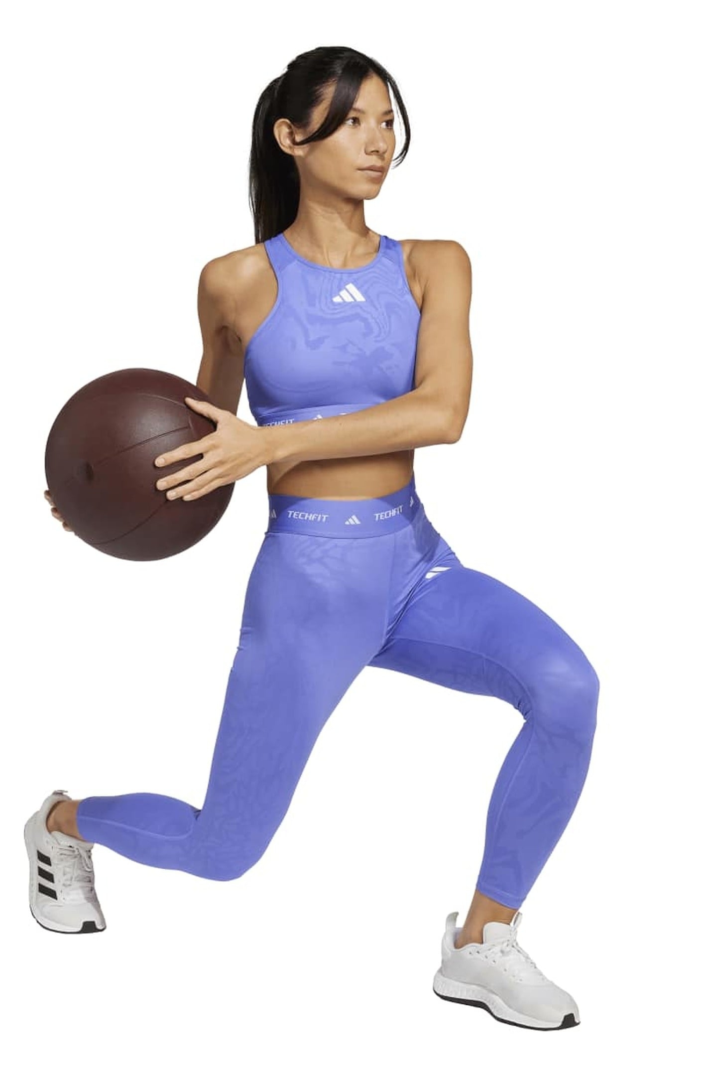 PERFORMANCE TECHFIT MEDIUM-SUPPORT HIGH-NECK PRINT BRA 4