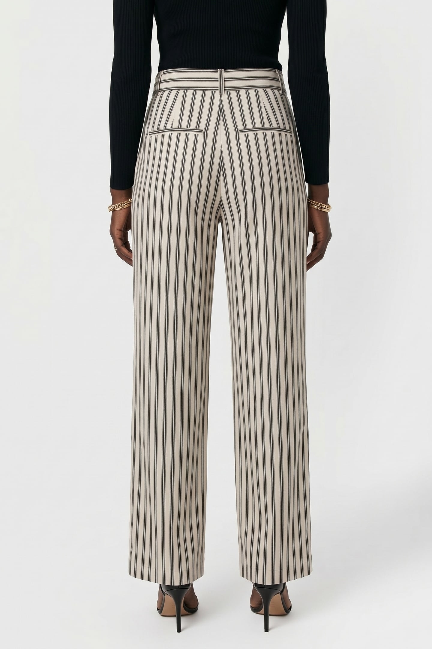 PAUL STRIPED TROUSER BEIGE 2