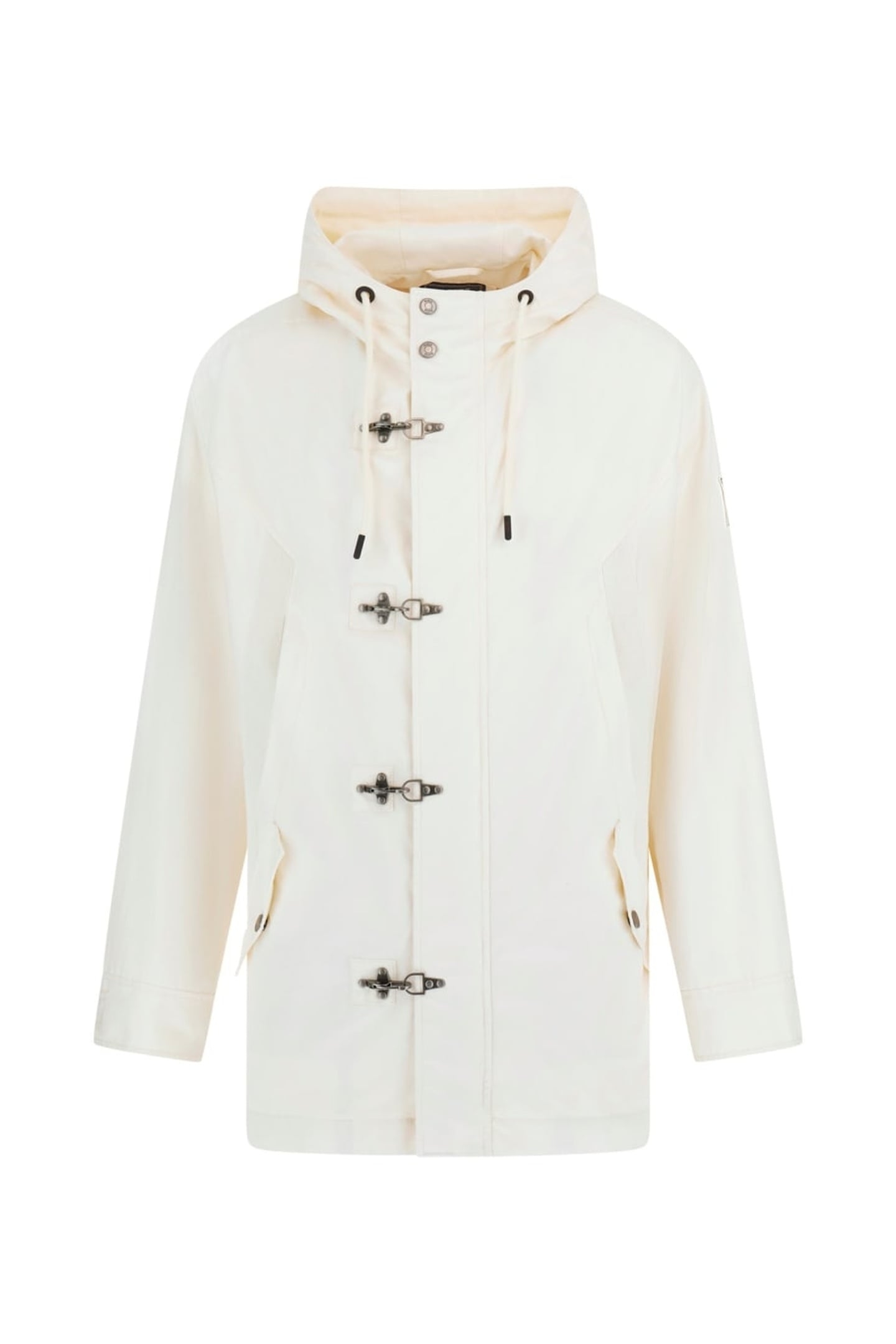 GUESS ECO COATED HOODED JACKET PEARL WHITE 2