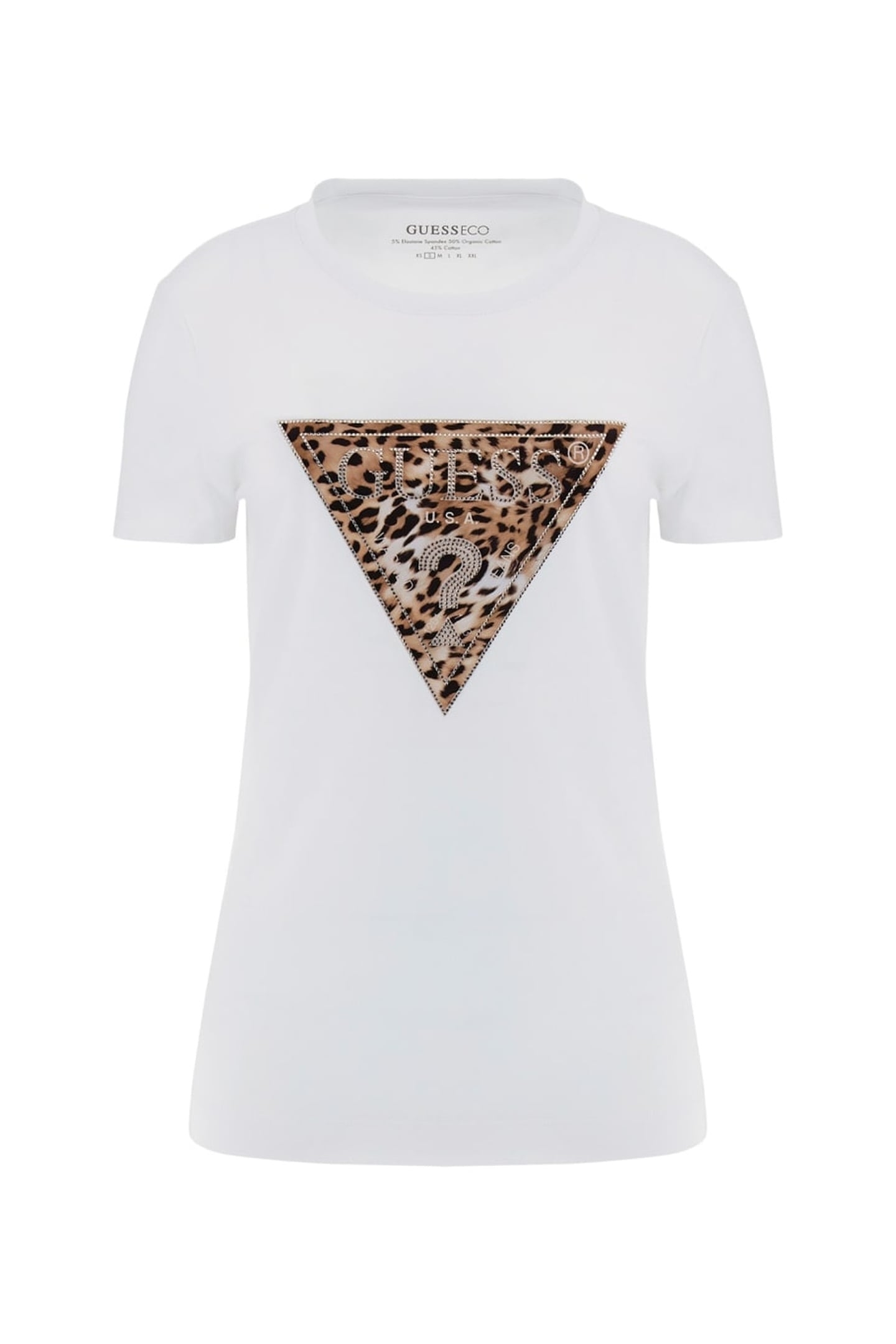 GUESS ECO SS CN ALICE TEE PURE WHITE 5