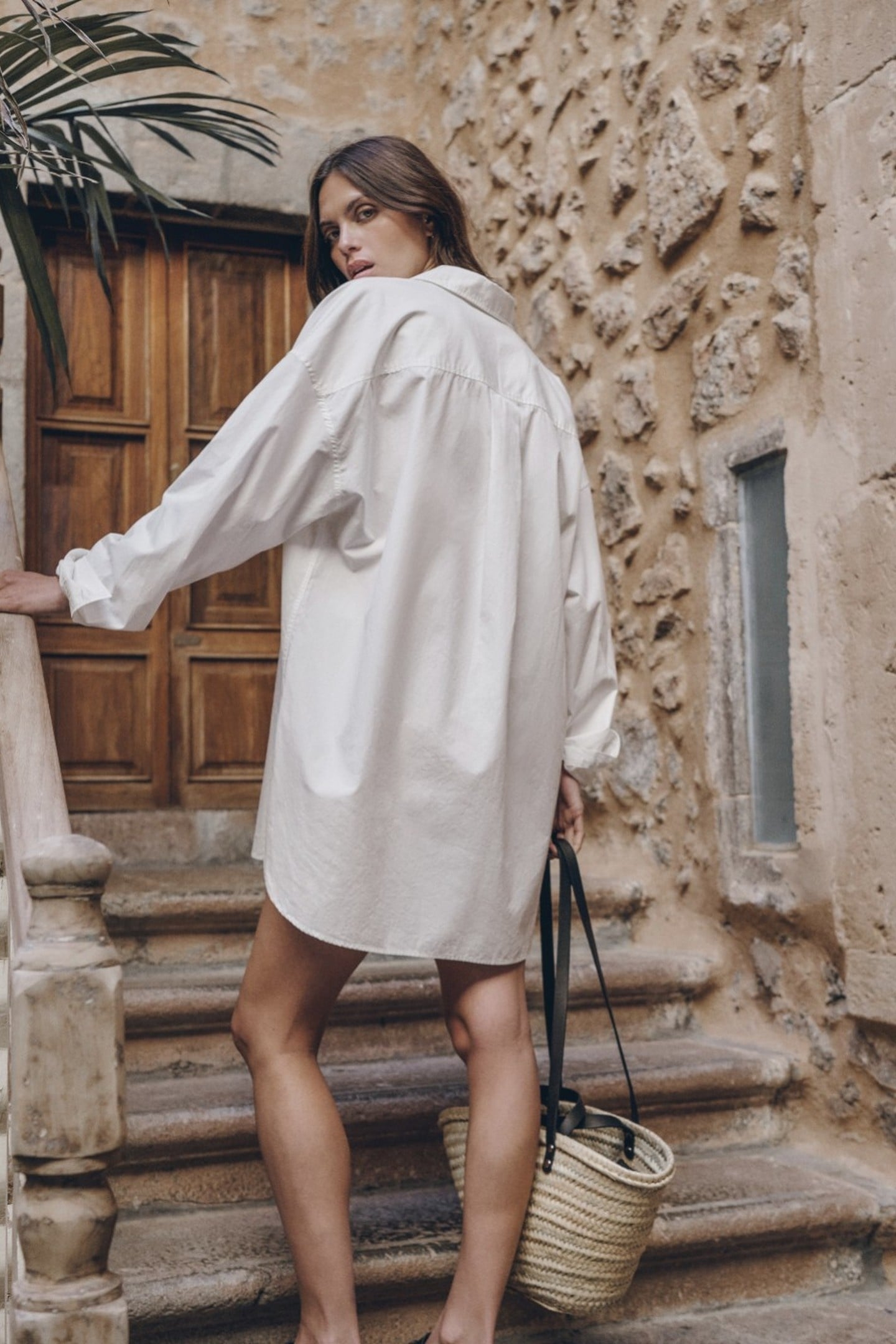 THE WHITE COTTON SHIRT DRESS WHITE 2