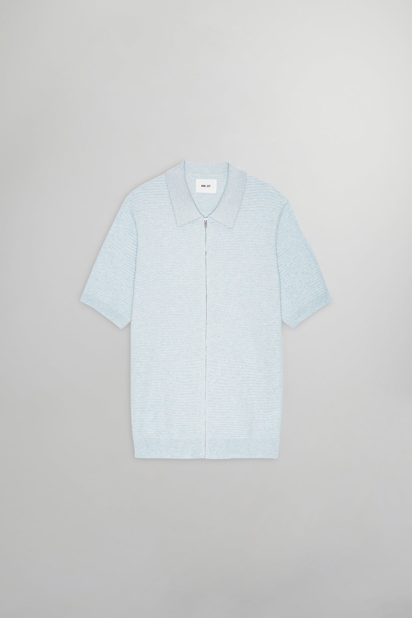 GUSTAV KNIT FULL ZIP WINTER SKY 1