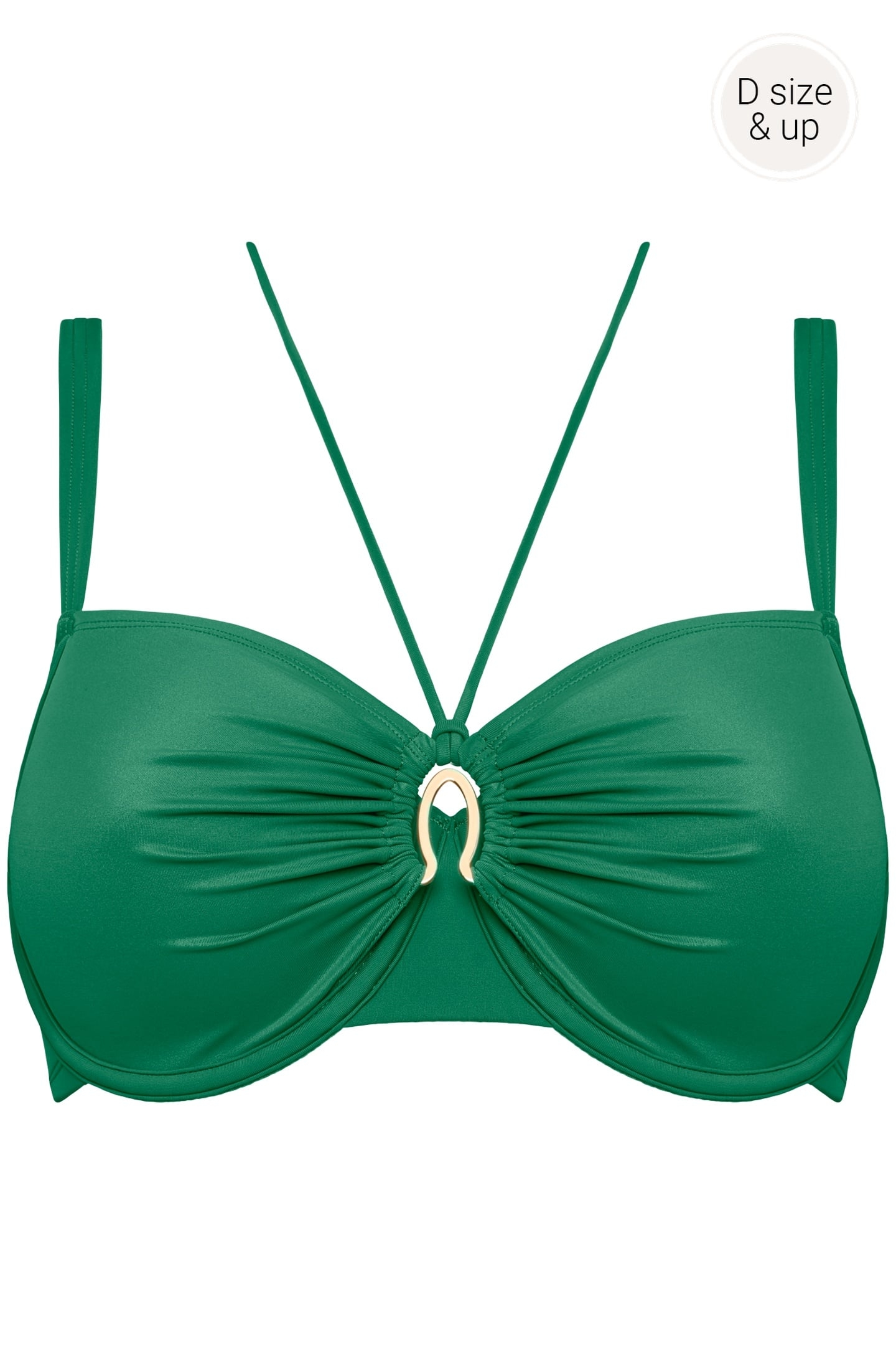 JET SET BIKINI TOPPLUNGE BALCONYWIRED PADDED GREEN 4