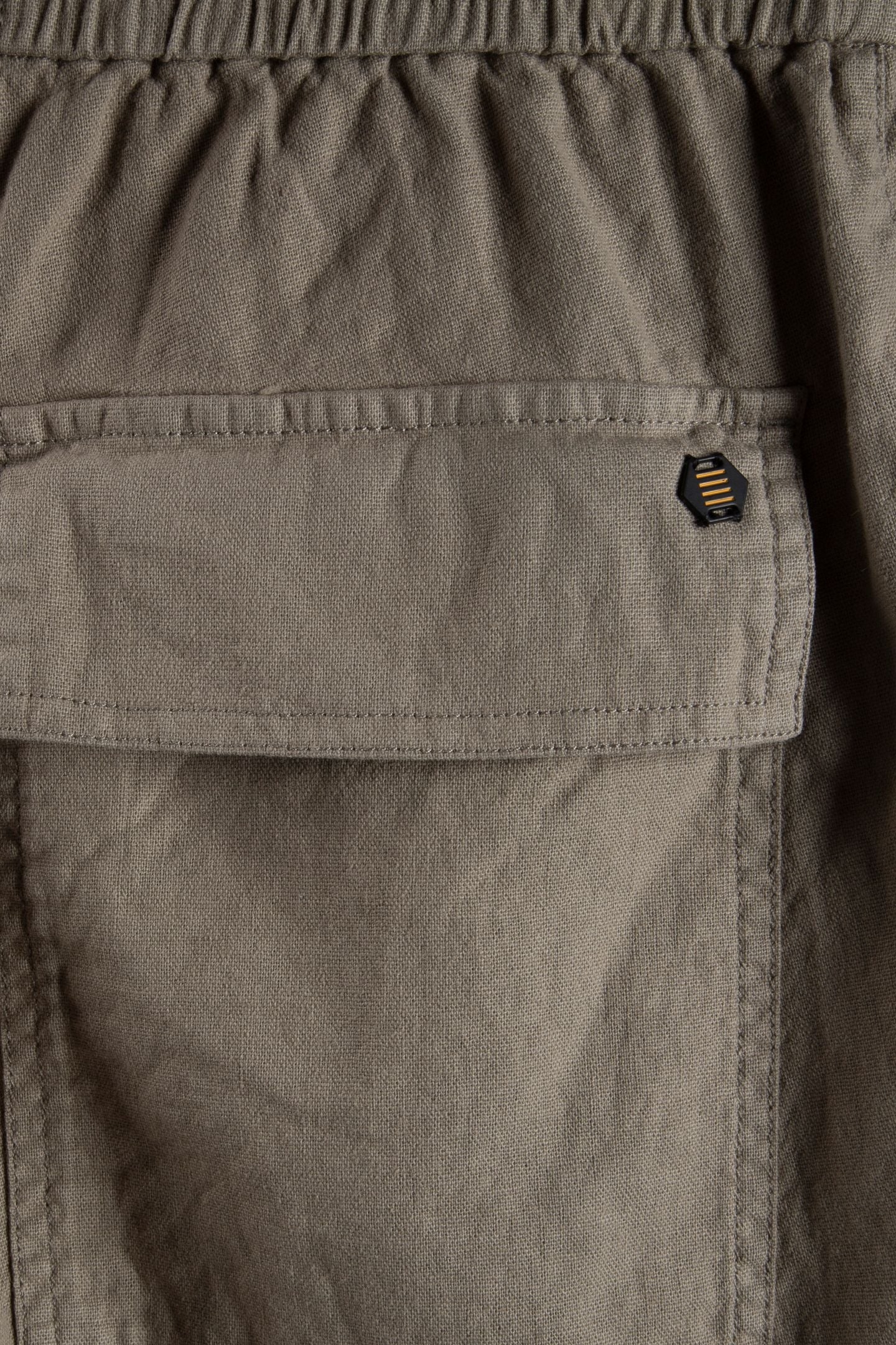 SHORT CHINO WITH LINEN GARMENT DYED LIGHT ARMY 4