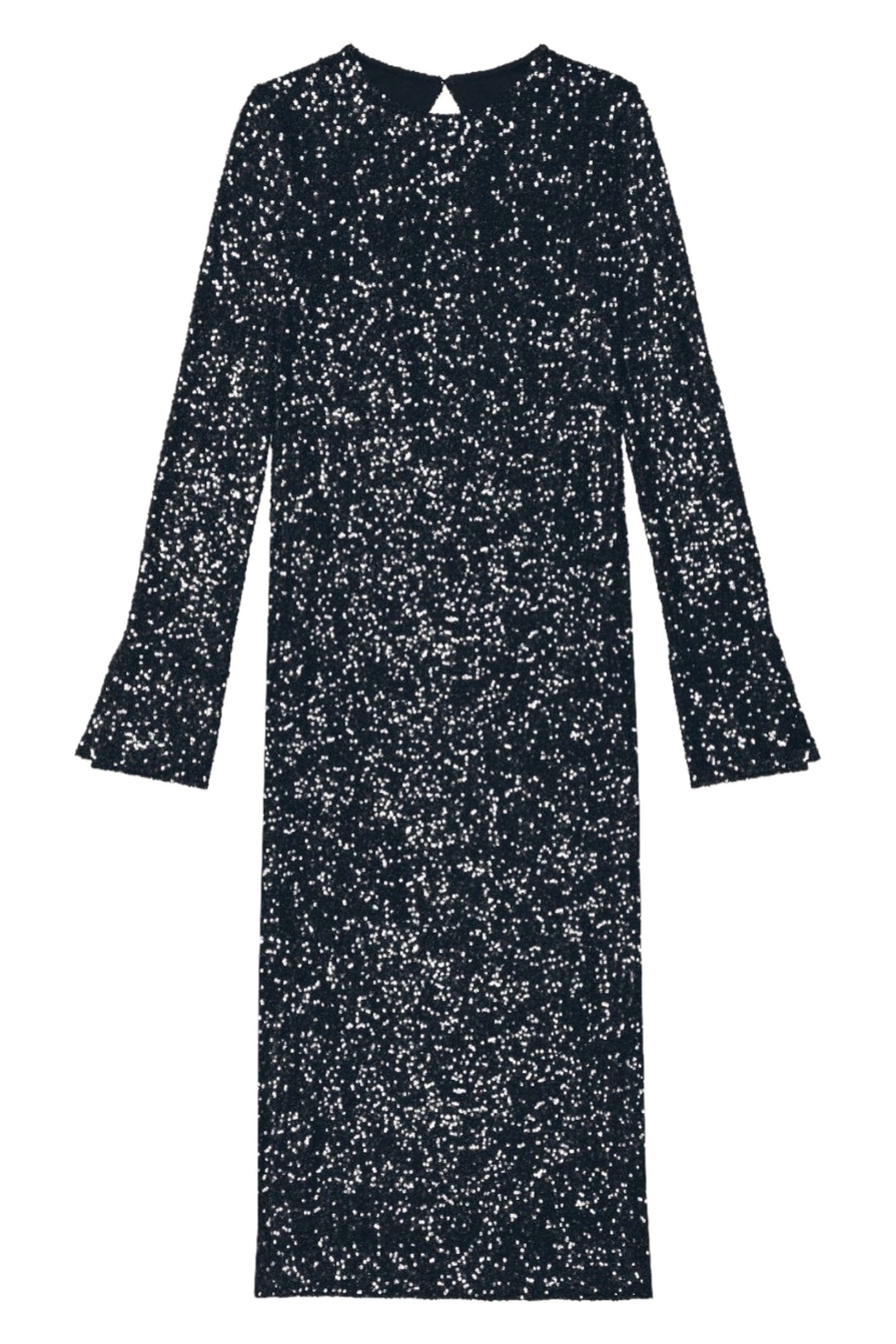 THE BLACK LONG SEQUIN DRESS BLACK 3