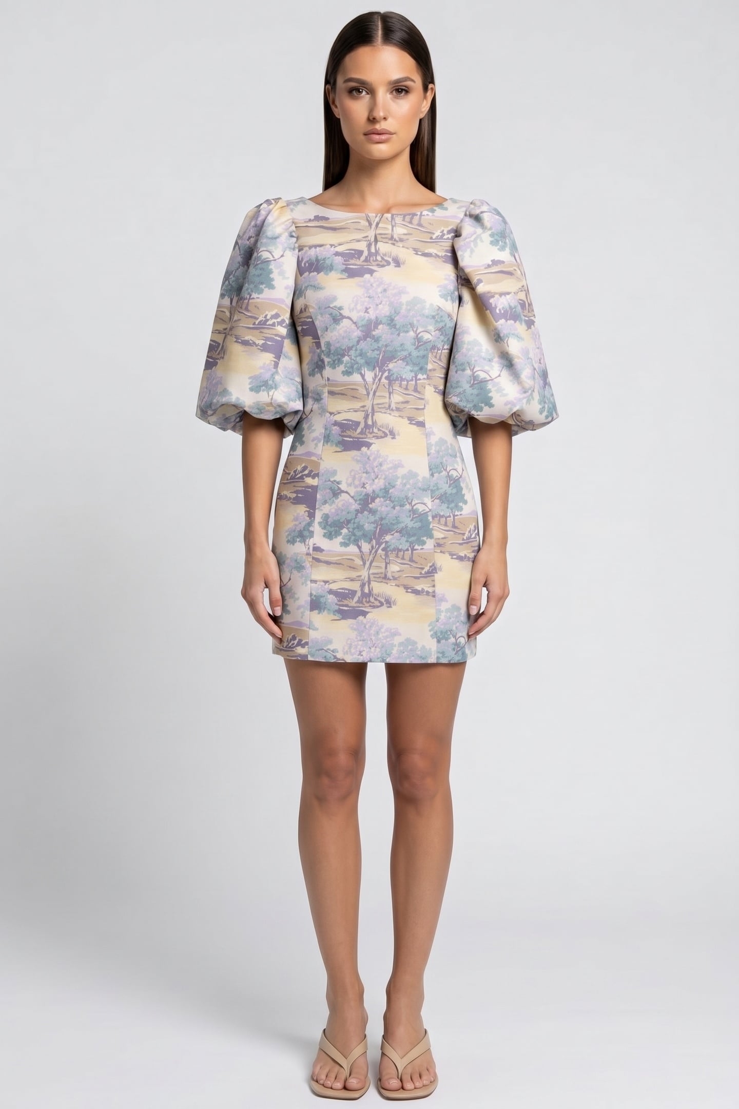 DAMIEN DRESS BEIGE 1