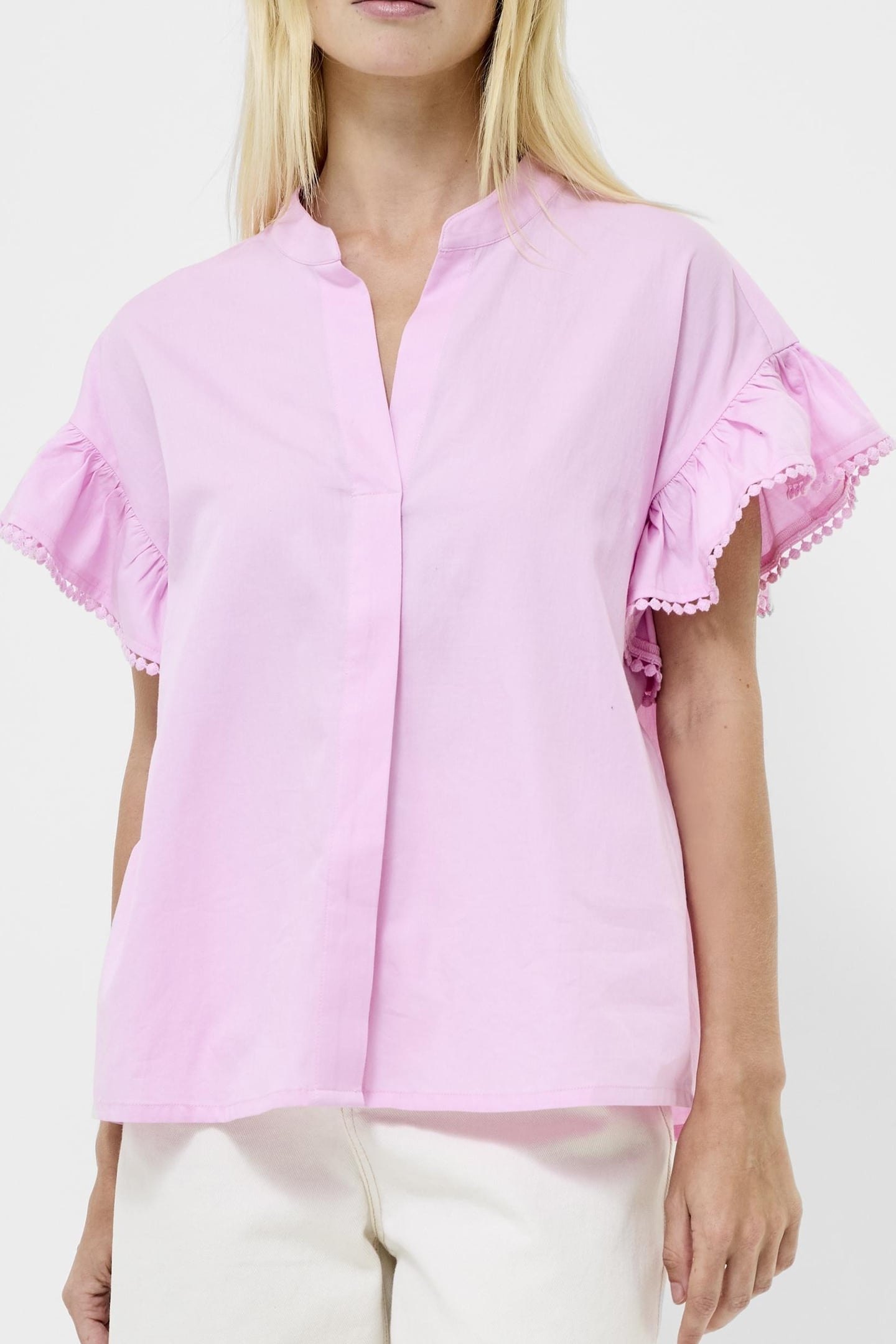 SINDEY COTTON HALF PLACKET SHI VIOLET PINK 1