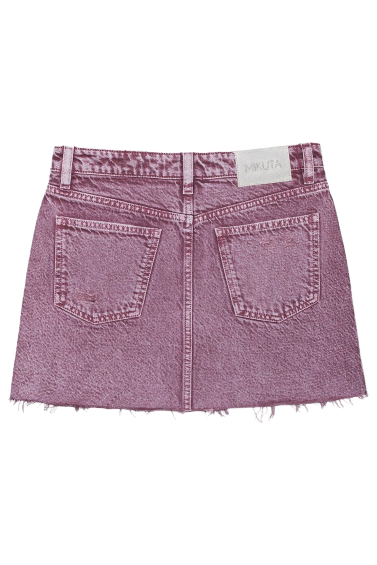 THE PINK FADED SLIT DENIM SKIRT PINK 3