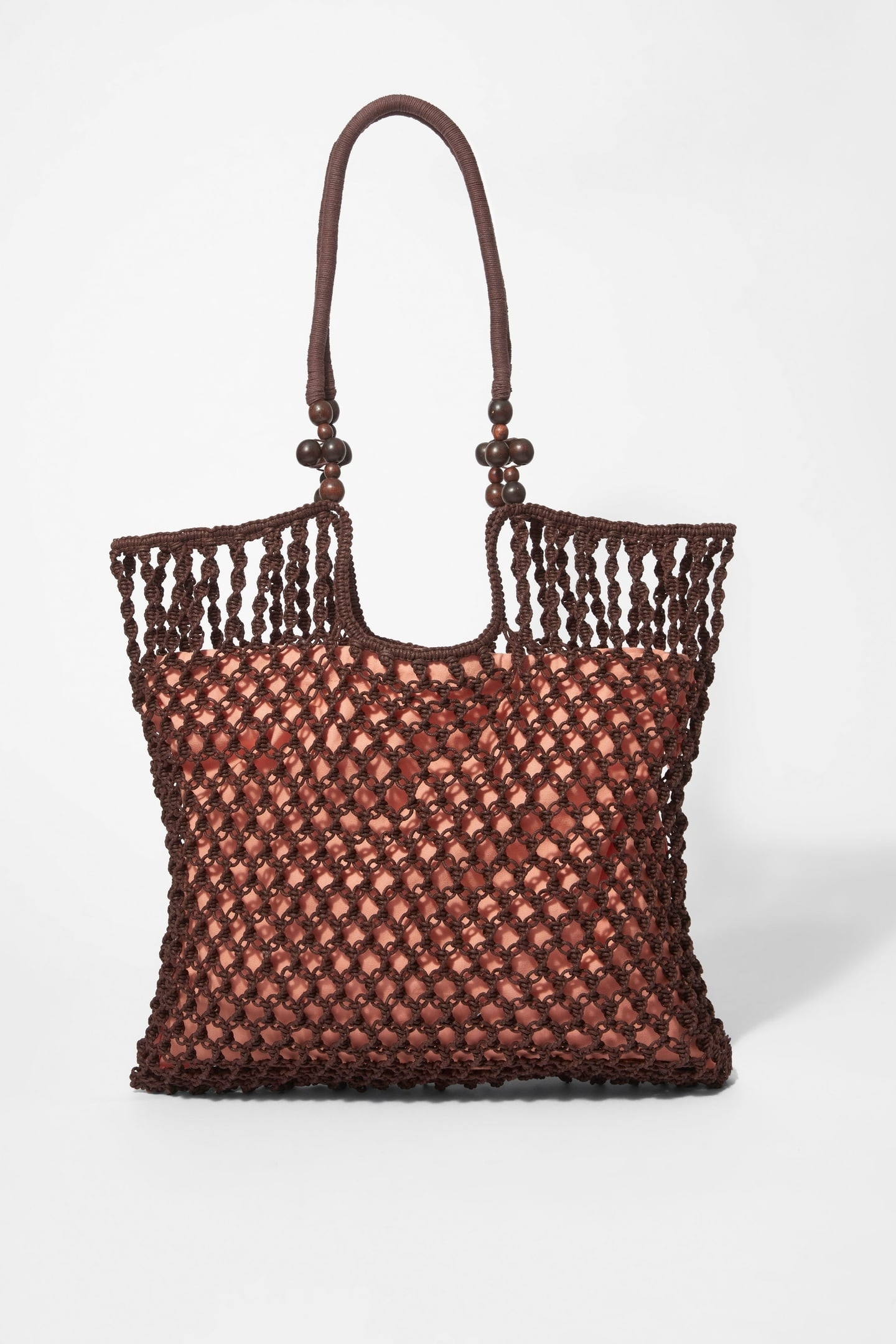 TIANA TOTE CROCHE BROWN 1