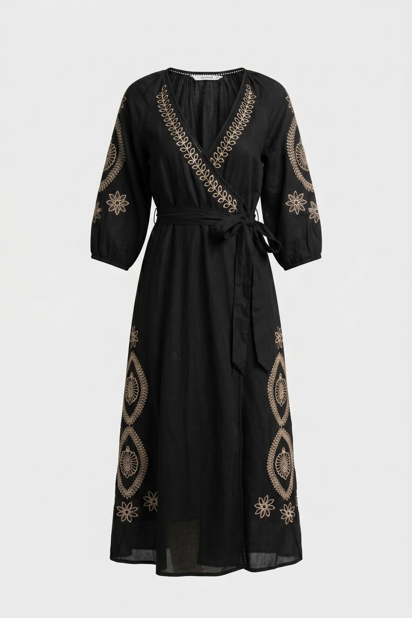 FLASH DRESS EMBROIDERED BLACK 3