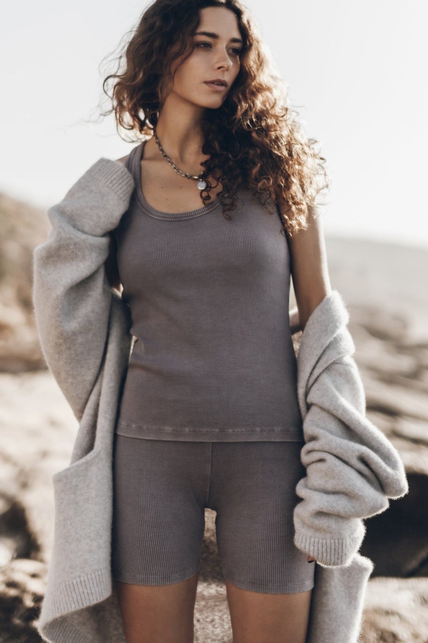 THE PURPLE RIBBED TANK TOP PURPLE 3