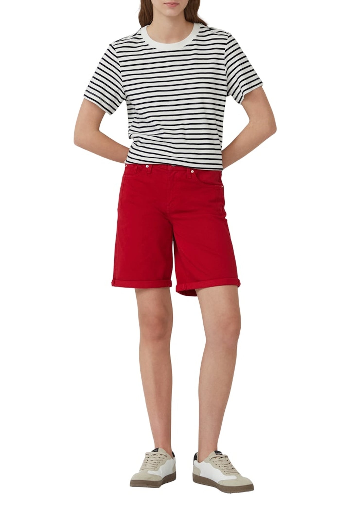 JEANS SHORTS RED DENIM 2