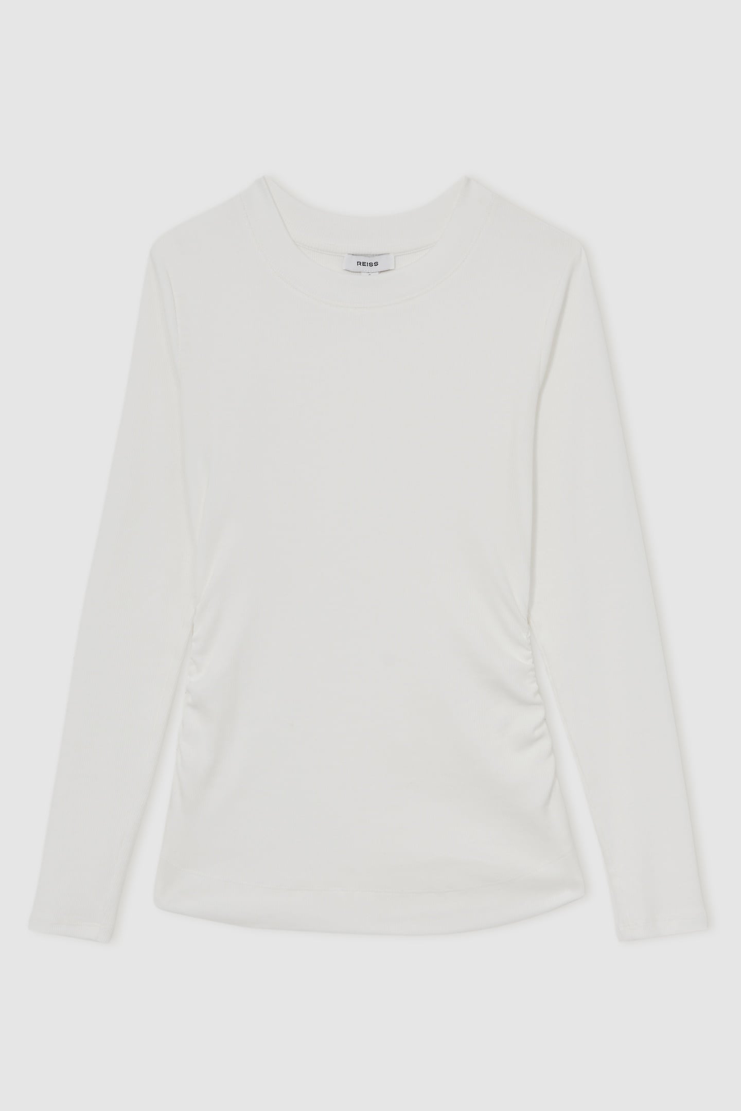 RIBBED LONG SLEEVE T-SHIRT WHITE 3