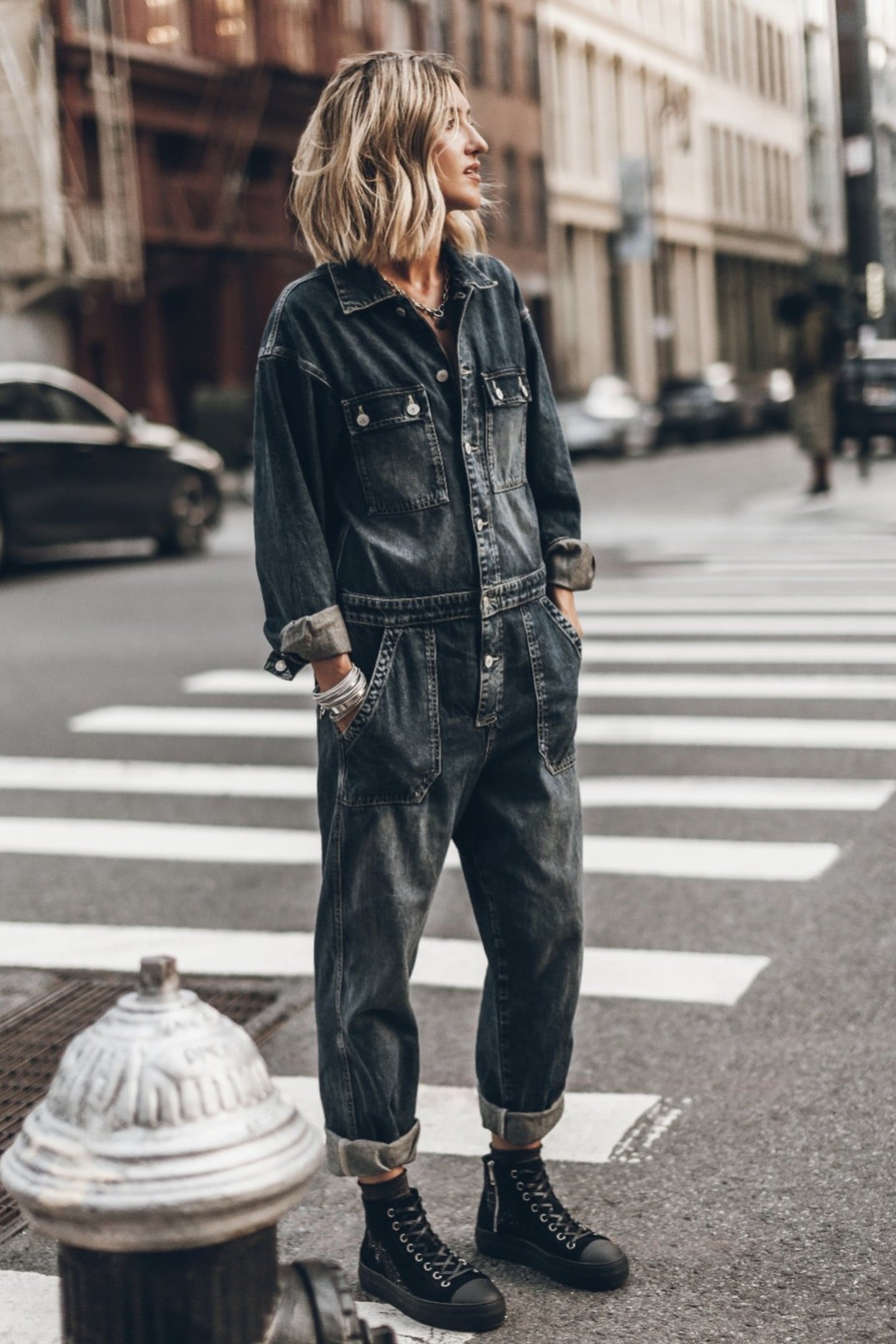 THE DARK BLUE DENIM JUMPSUIT BLUE 1