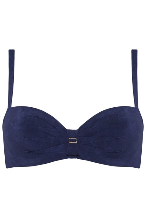 PADDED PLUNGE BALCONY BIKINI TOP PURITSU BLUE 1