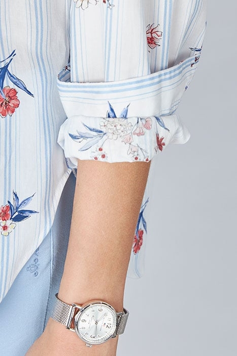 OVERSIZED COTTON FLOWER SHIRT BLUE 6