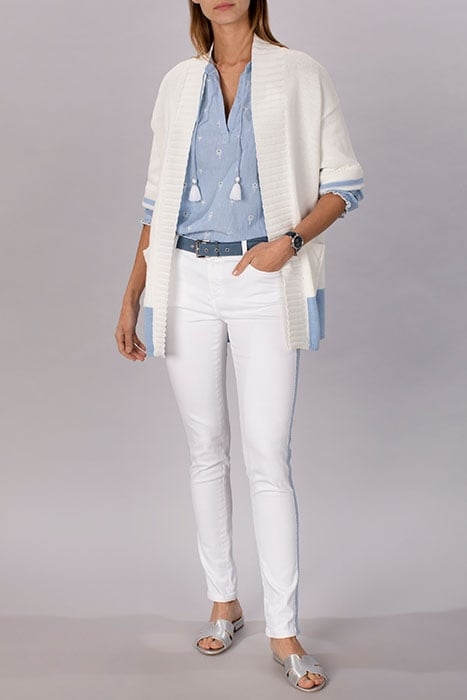 OPEN ELBOW SLEEVE CARDIGAN BLUE 3