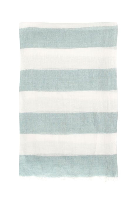 LINEN AND COTTON SCARF EMERALD 2