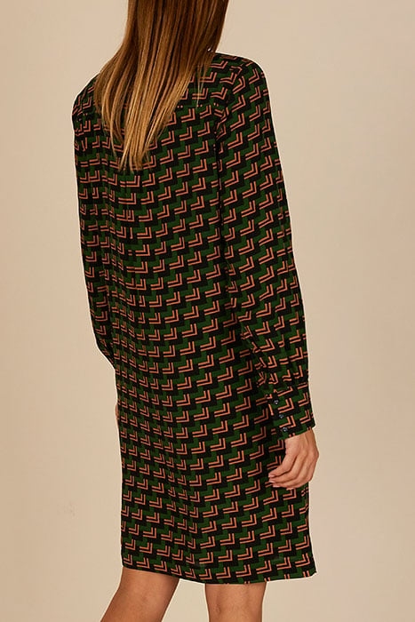 DRESS WITH BIG CUFFS GREEN 3