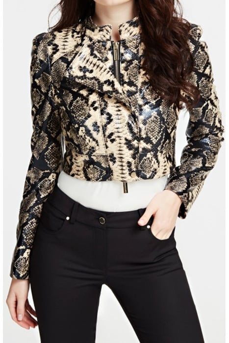 ZOE CROP BIKER REPTILE MULTI 6