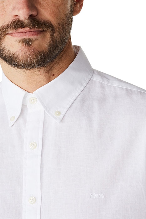 THE MCG RF COTTON LINEN SHIRT WHITE 5