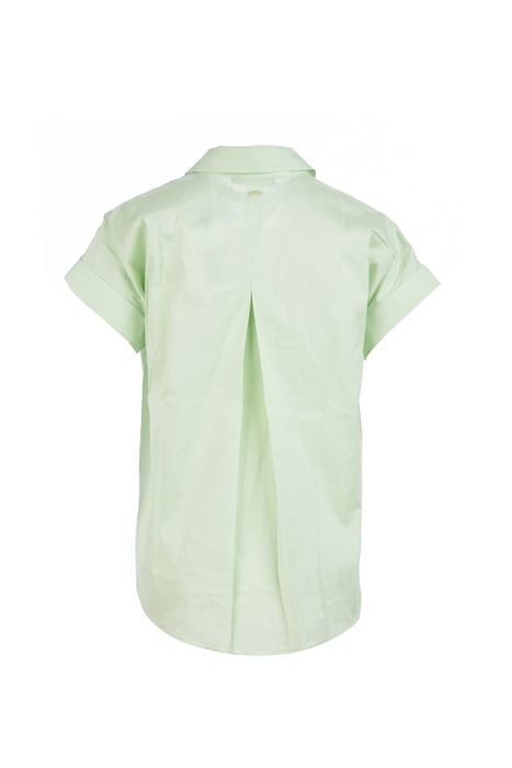 BACK PLEAT SS SHIRT GREEN 2