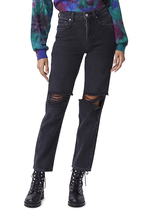 SARAH STRAIGHT CABALLO INSEAM BLACK MEADOW DESTRUCTED 1