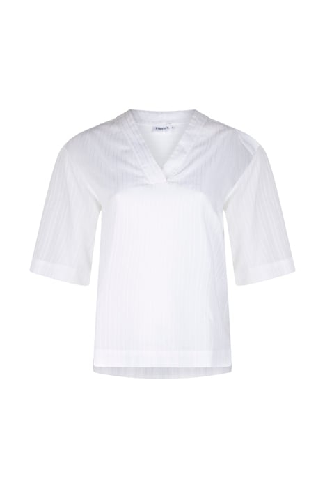 RIA V-NECK SHIRT WHITE 1