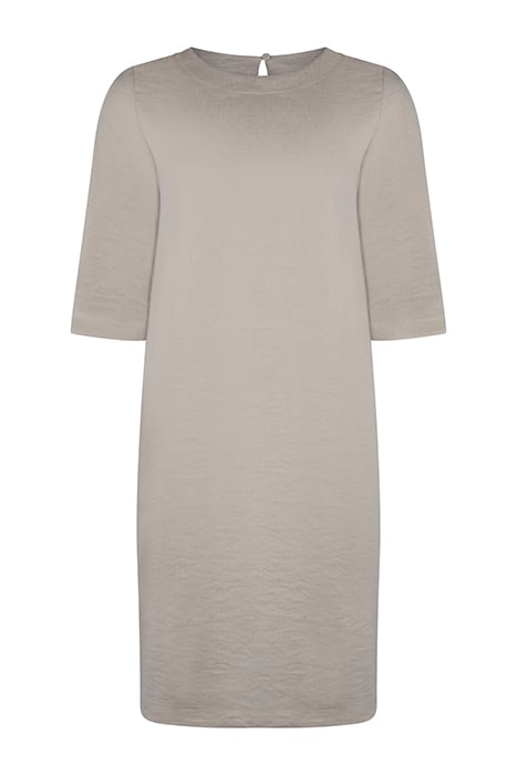 TEXTURED TEE DRESS BONE 1