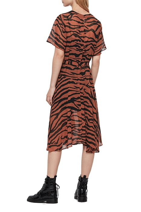 ENKI ZEPHYR DRESS TOFFEE BROWN/BLACK 4