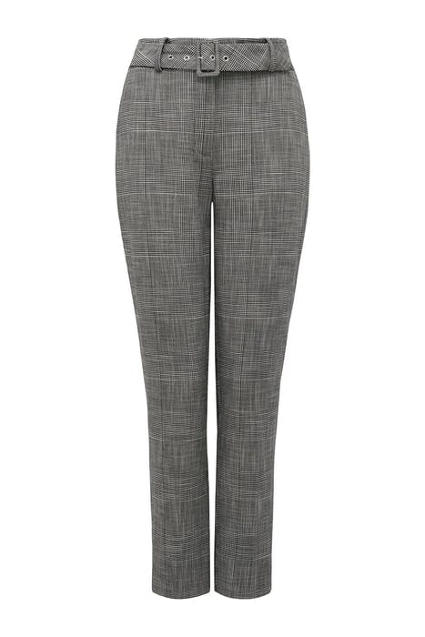 COURTNEY CHECK BELTED PANT CHECK 1