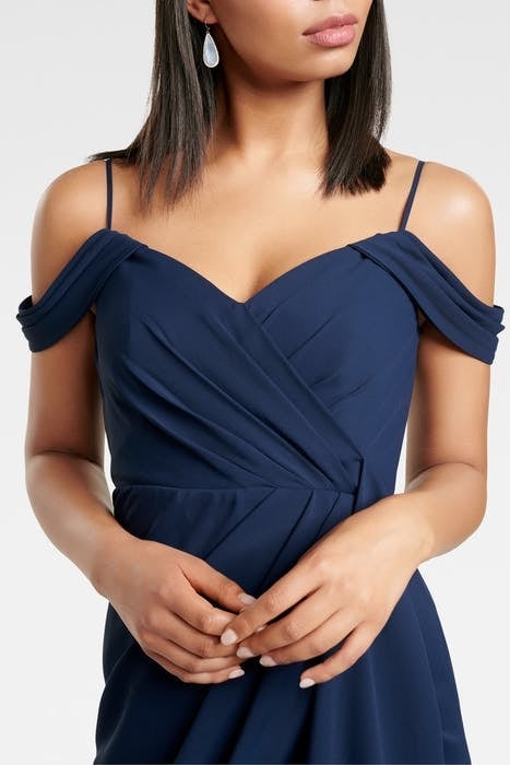 HADLEY WATERFALL MIDI DRESS NAVY 4