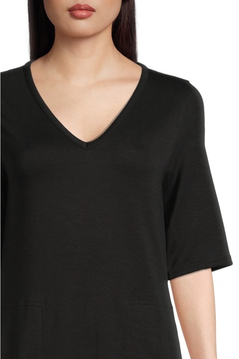 DOUBLE FACE T-SHIRT DRESS BLACK 5