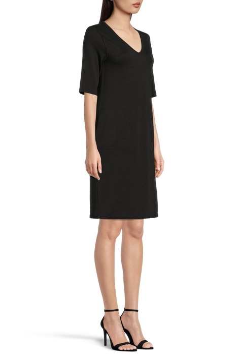 DOUBLE FACE T-SHIRT DRESS BLACK 4