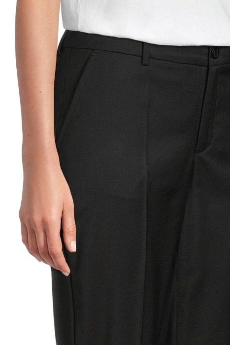 LUISA CROPPED COOL WOOL SLACK BLACK 4