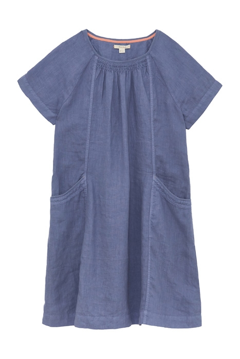 AVERY LINEN DRESS MID BLUE 1