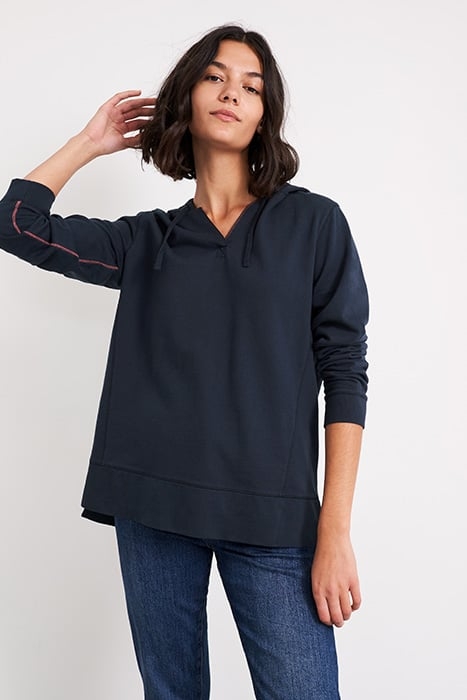 COTTON HOODED SWEAT FRENCH NAVY 4