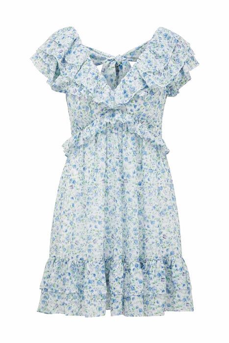 POLLY RUFFLE MINI DRESS HEATHER DITSY 1