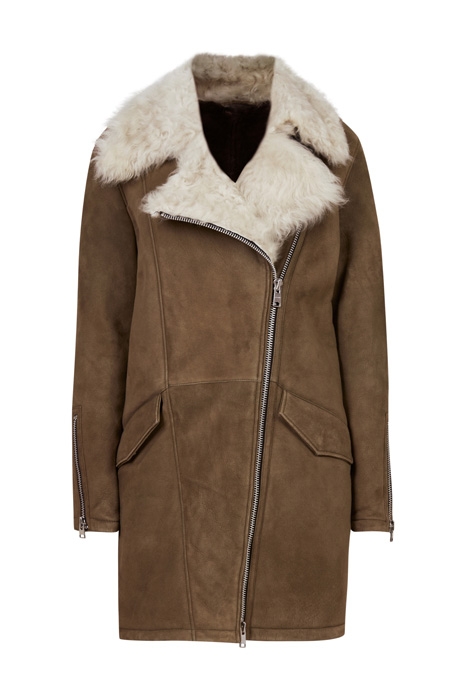 ZETA SHEARLING KHAKI/CHALK WHITE 1