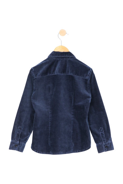 VELOURS SHIRT WITH CHESTPOCKET BLUE 3
