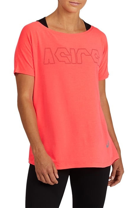 SPORT PRINT OUTLINE TEE PERFORMANCE BLACK/HOT PINK 1
