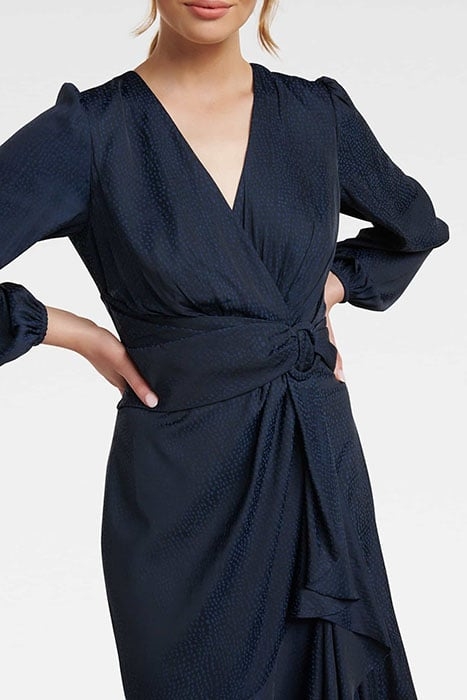 LILIAN BALLOON SLEEVE MIDI DRESS WINTER NAVY JERSEY WINTER N 4