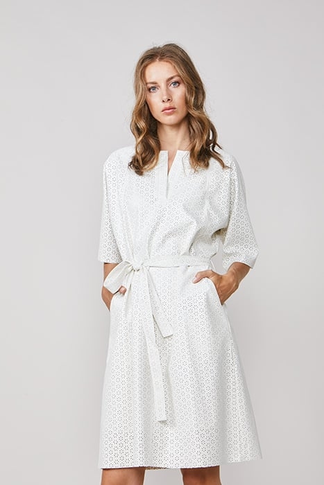 DRESS LASERCUT FAUX LEATHER IVORY 3