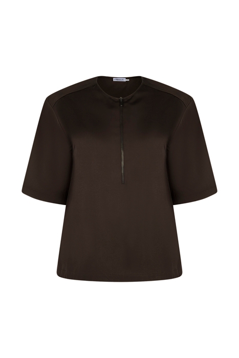 PAIGE SQUARE DRAPED SHIRT DARK OLIVE 1