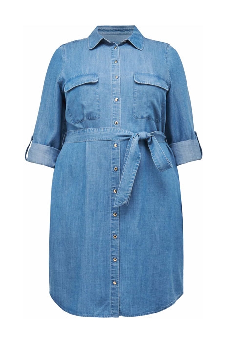 INEZ CURVE UTILITY SHIRT DRESS CHAMBRAY 1